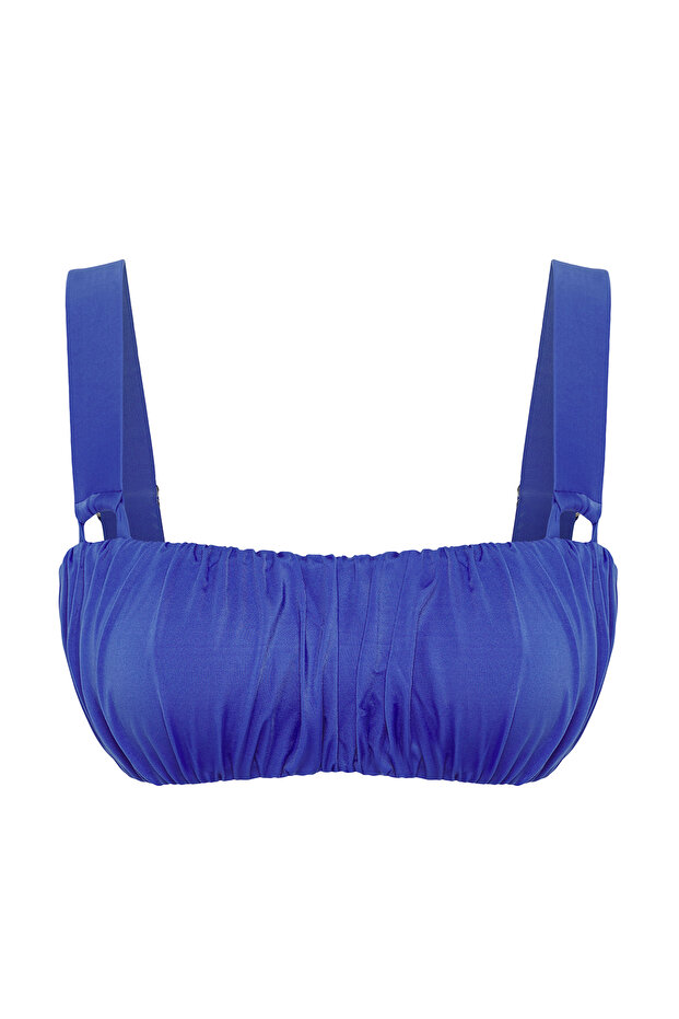 Saks Drapeli Bralette Kaplı Bikini Üstü TBESS25BU00045 - 5