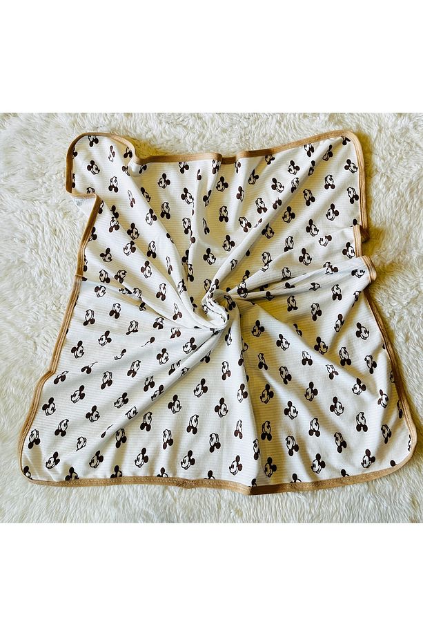 Fitilli Tek Katlı Mickey Mouse Bebek Kundak Battaniye - 3
