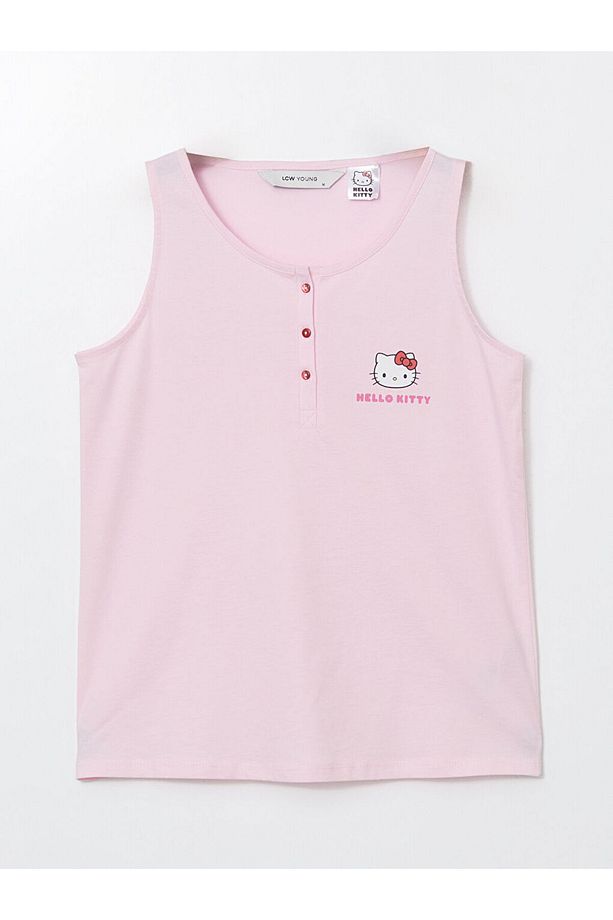 Hello Kitty Baskılı Kadın Şortlu Pijama Takımı - 6