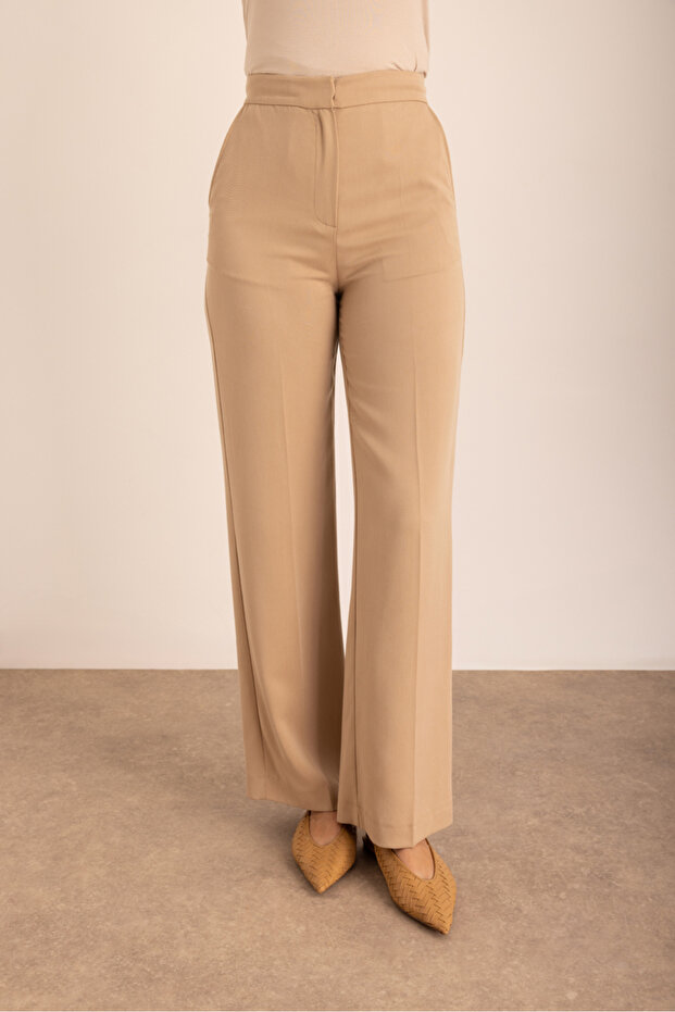 Bej Palazzo Pantolon - 6
