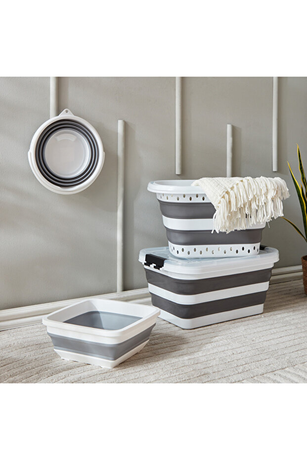 دلو قابل للطي لتوفير المساحة - 10.5 لتر - 5