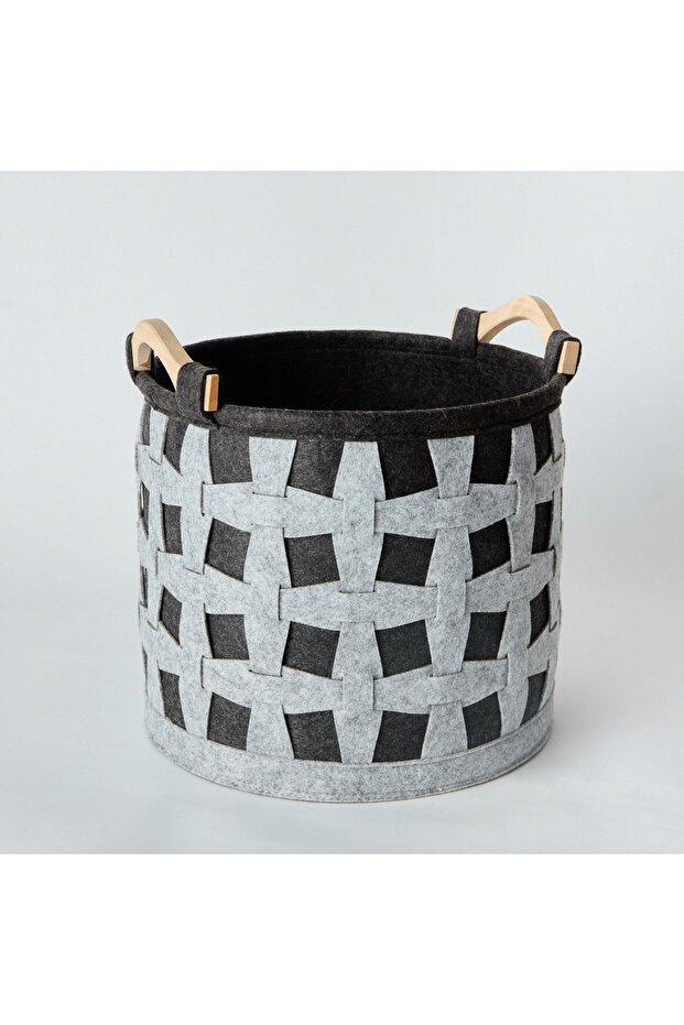 Circular 3-Piece Felt Basket Set - 6