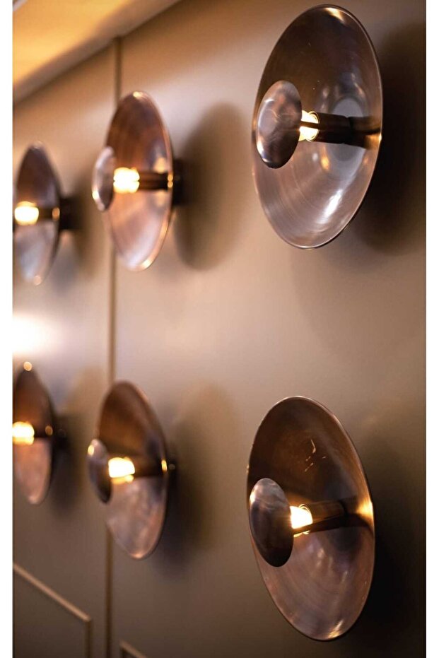 bakır eskitme duvar aplik tavan avize en direk aydınlatma e27 duylu - 1