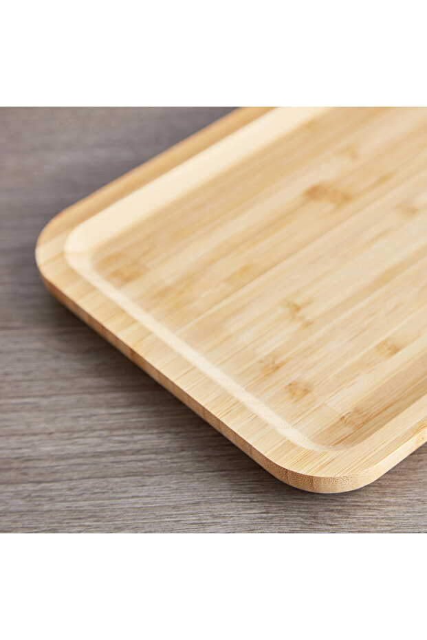 صينية مستطيلة من الخيزران - صغيرة - 4