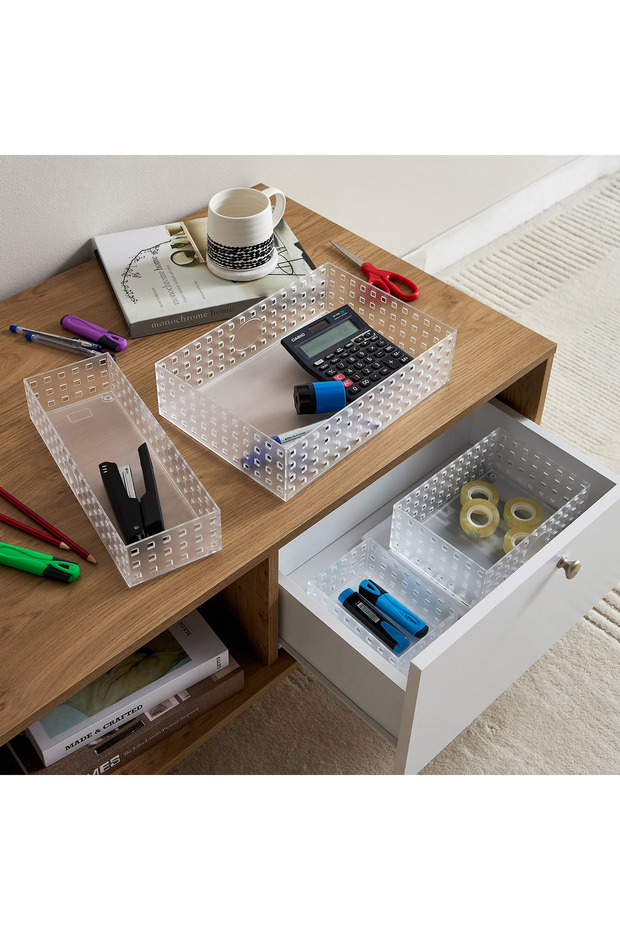 منظم تخزين قابل للتكديس من سوها - 15.5×11×6.5 سم - 4