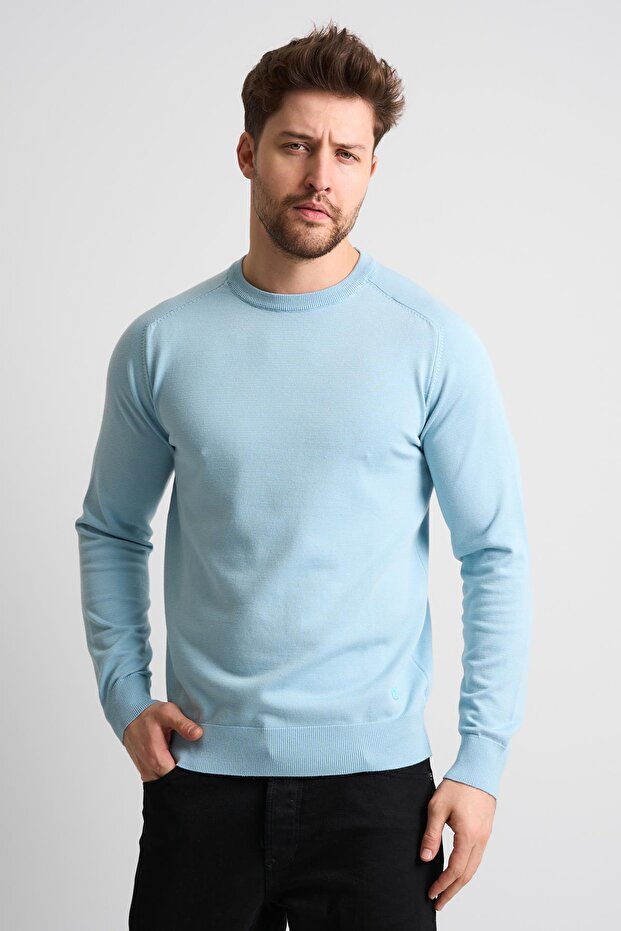 Crew Neck Basic Knitwear Sweater - 3