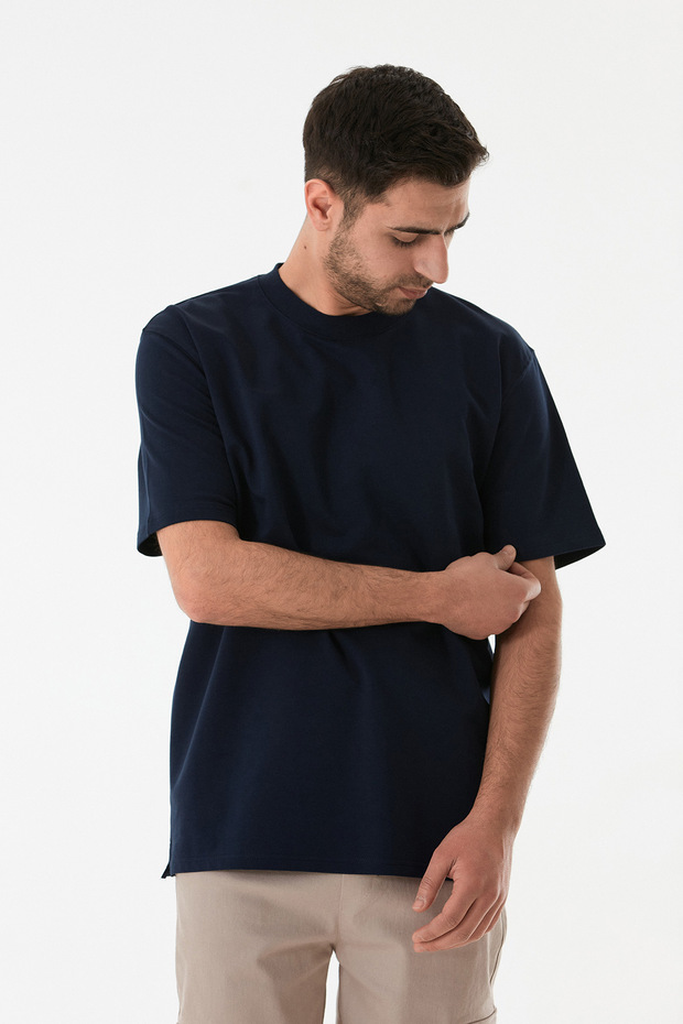 Basic Dik Yaka Tişört - 2