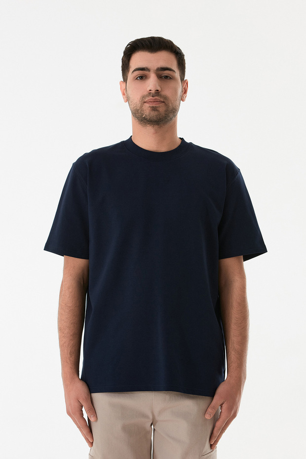 Basic Dik Yaka Tişört - 6