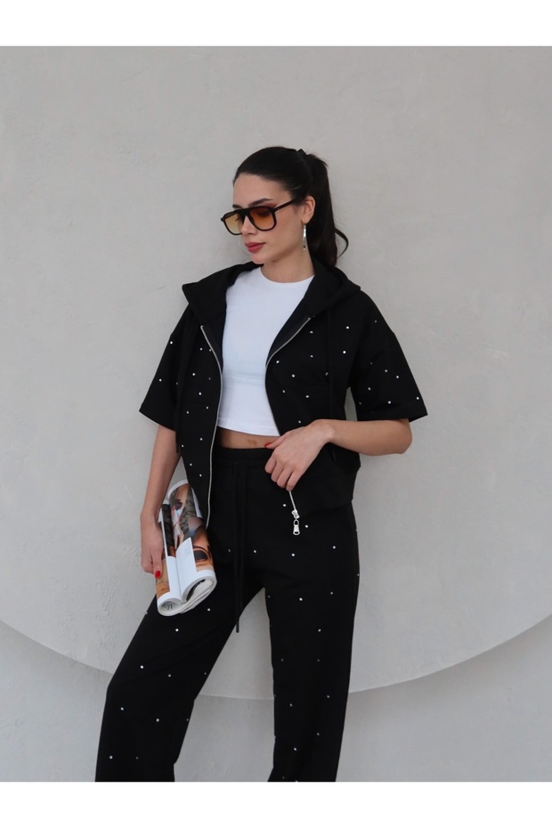 Stoned Hooded Tracksuit Set