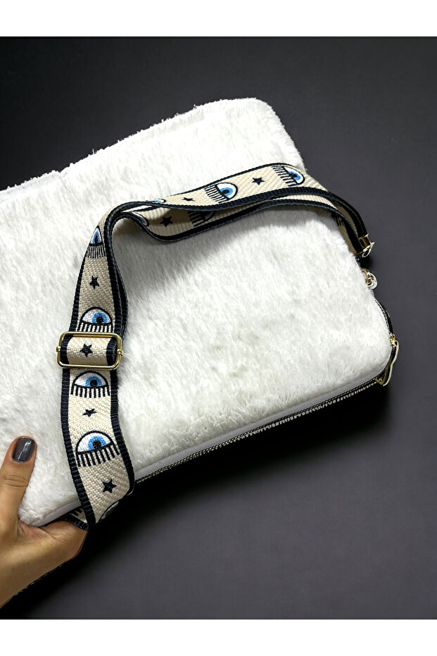 Toscase White Plush MacBook Bag - 13-13.3-14 Inch - 3
