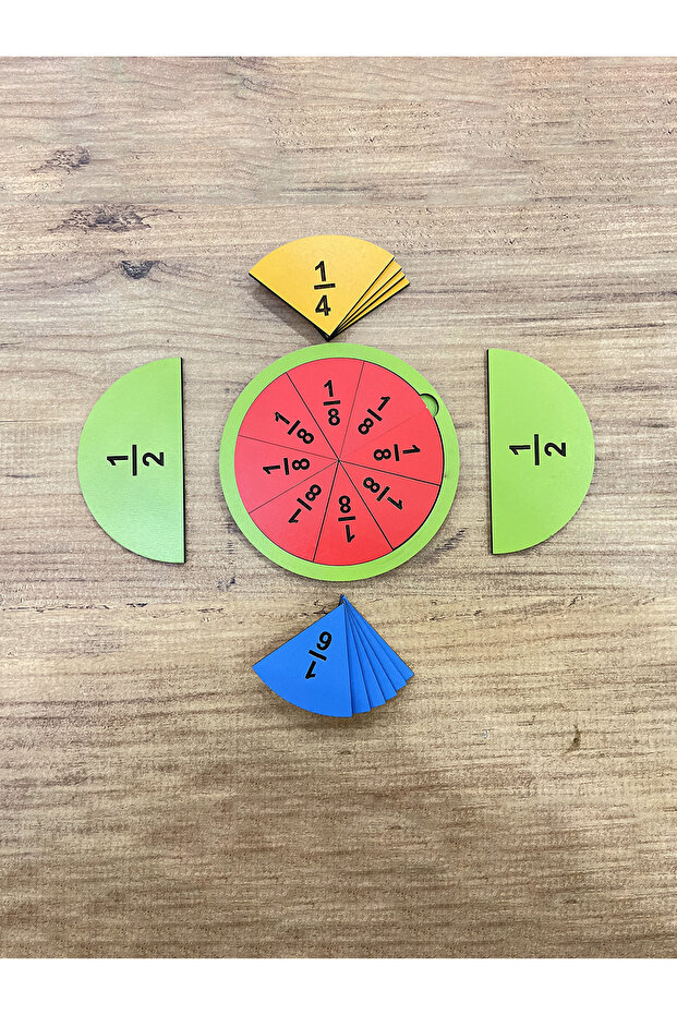 Reha Toys Fraction Tutorial Montessori Wooden Educational Material