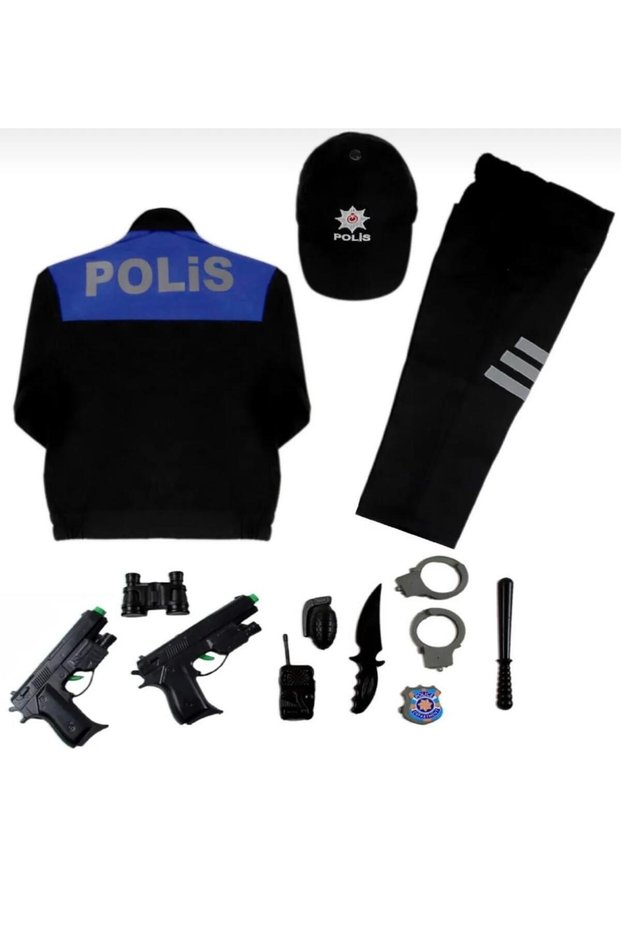 Police Costume-Long Sleeve Civilian Society Police Team and Toy