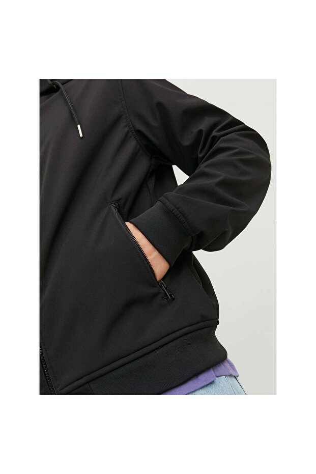 سترة أساسية سوداء للرجال (12236300-B) - 5