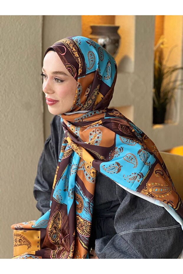 İpeksi Şal Paisley Patchwork Desen - 2