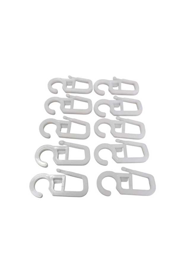 Rustik Perde Düğmesi Rustik Klipsi 40 Adet Beyaz-siyah - 1