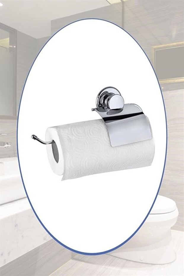 Vantuzlu Yapışkanlı Kağıt Havluluk Rulo Havlu Tutacağı Askısı - 2