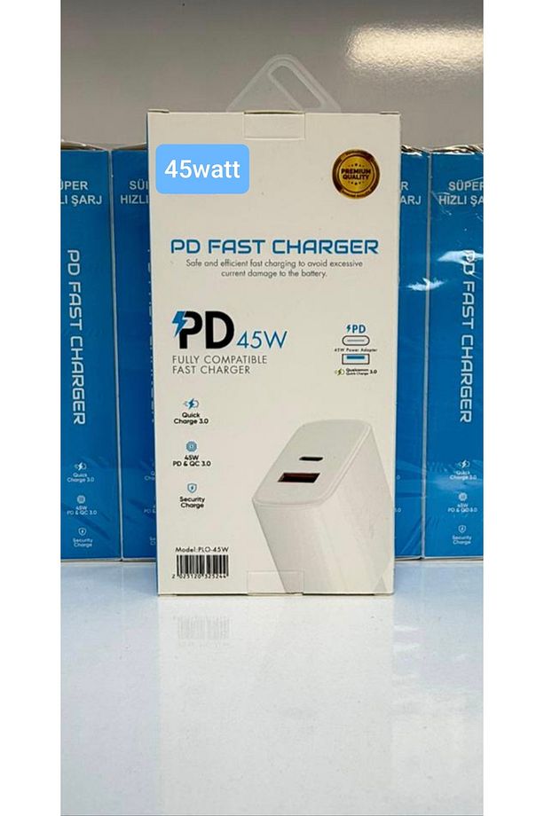 45 Watt 2 Li Hızlı Şarj Adaptörü Usb Typc Girişli 3.0 Qualcom - 2