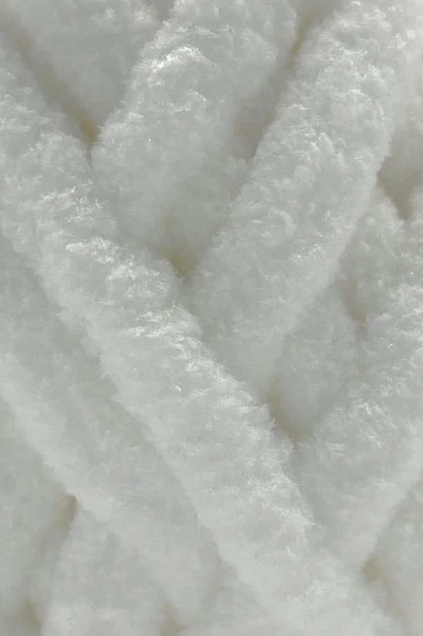 Chunky Parmak Örgü Ipi El Örgü Ipliği 200 gr Battaniye Ipi Şapka Atkı Ipi Parmak Ile Örme Ipi Beyaz - 2