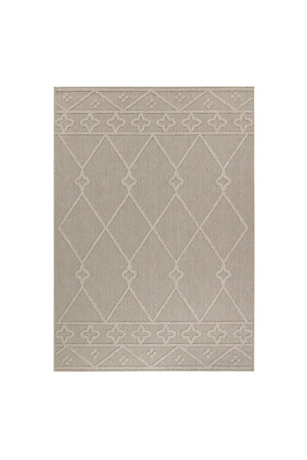 İskandinav Tasarım Boho Desenli Bej Halı Salon Halısı Mutfak Halısı Yolluk Paspas Dış Mekan Halısı - 7