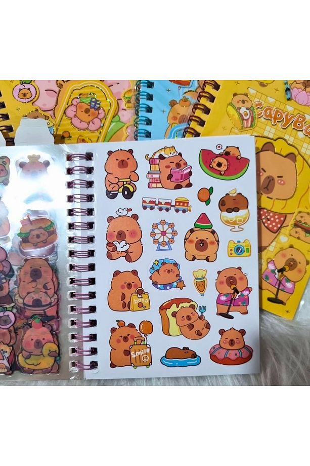 Capybara Kapibara 16 Sayfa 300 Adet Sticker Su Geçirmez ve Opak - 4