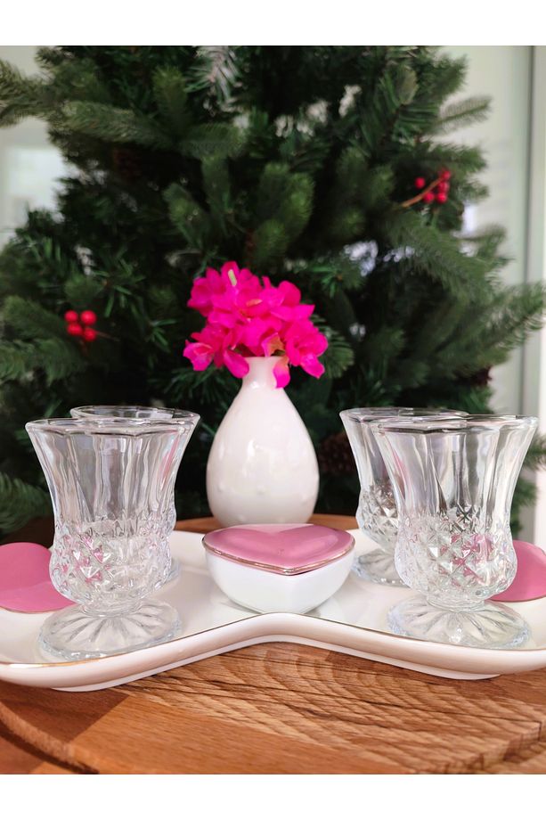 Audrey 4'lü Ayaklı Kahve Yanı Bardağı Seti 55 ml Klasik - 4