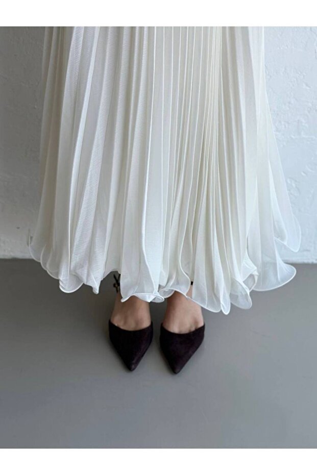 Piliseli Şifon Etek - 2