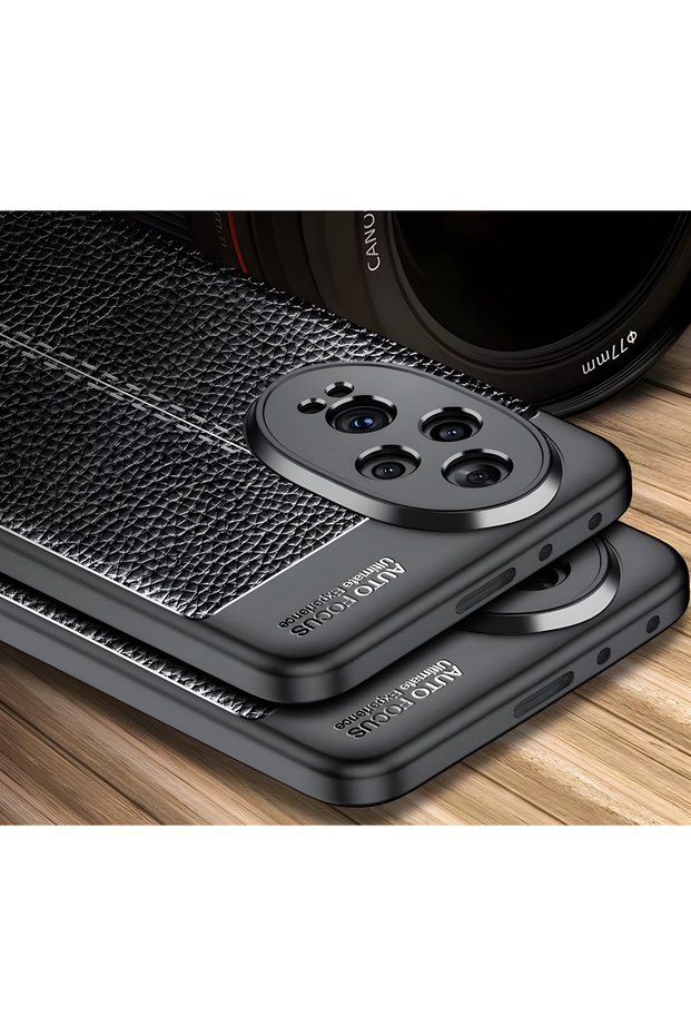 غطاء حماية لهاتف Honor 200 بتصميم جلدي مع نمط خياطة وغطاء للكاميرا