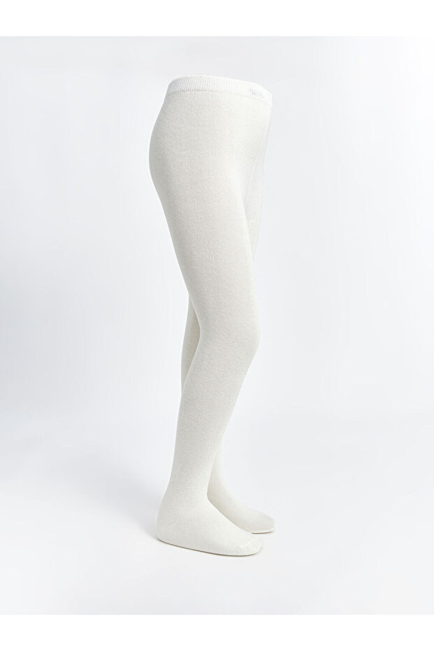 LCW Kids Siyah Basic Kız Çocuk Külotlu Çorap 2'li - 3