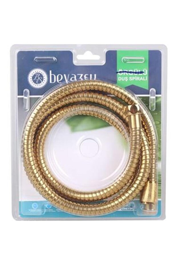 Shower Hose Tight Braided White Gold 1.50 Meters