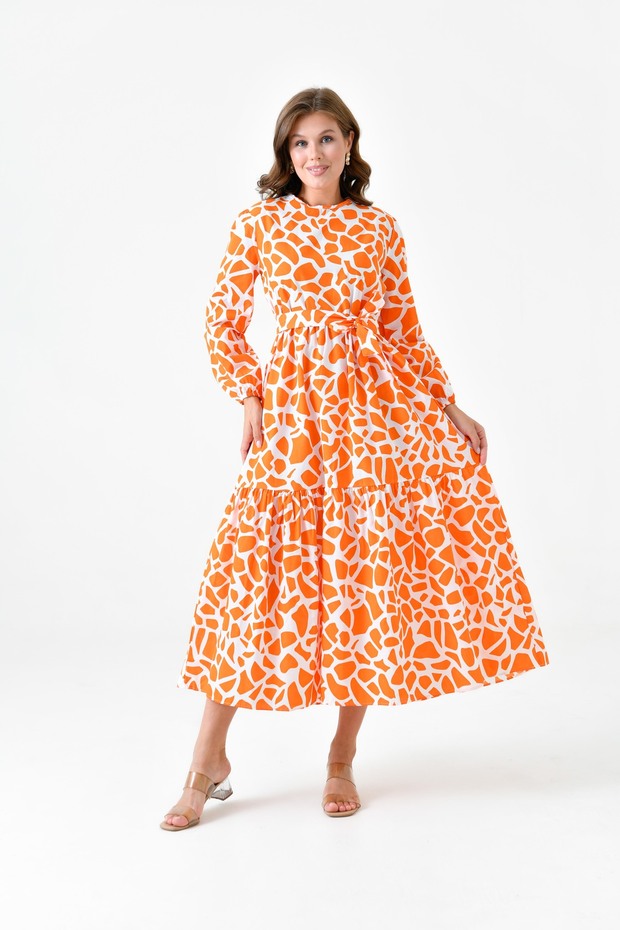 Rochie cu model geometric - 3