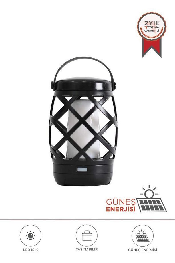 LW-40 Siyah Nostaljik Retro Pilli Led Gece Lambası - 1