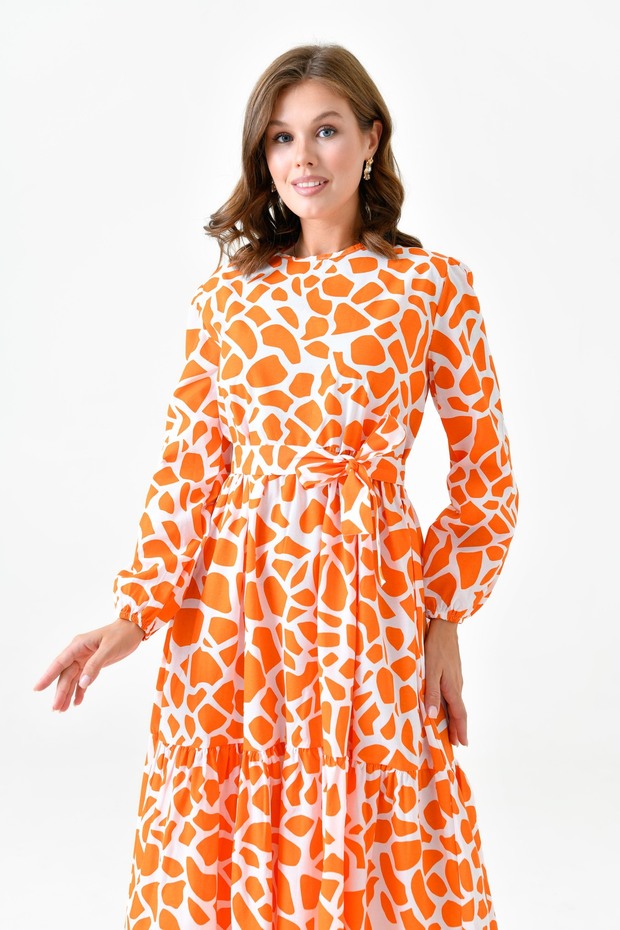 Rochie cu model geometric - 5