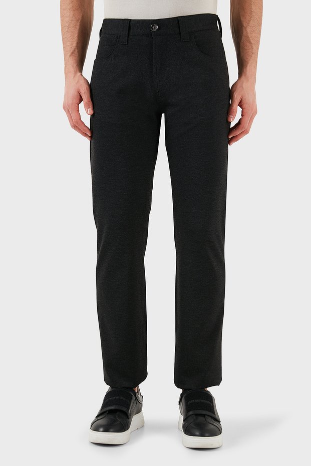 Slim Fit Regular Waist Straight Leg Jeans Men's Jeans Em 001713 Te11112 U8113