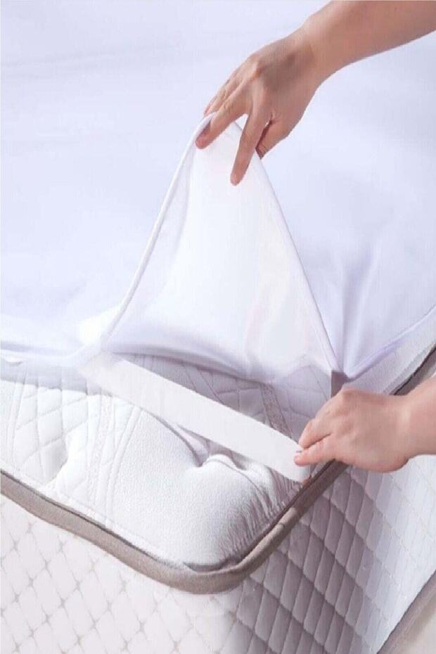 غطاء مرتبة قطني مقاوم للسوائل مقاس 240x200 سم، غطاء مرتبة مطاطي من زوايا المرتبة