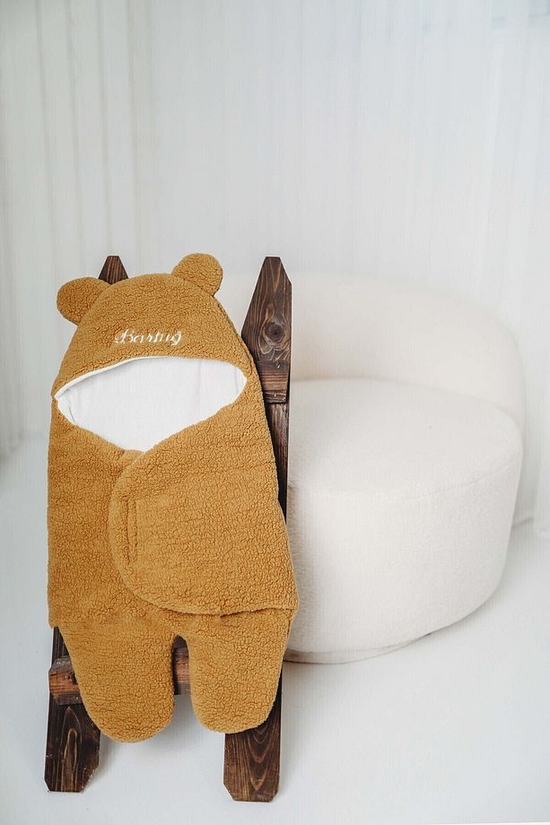 Bebek Dış Kundak Uyku Tulumu Kıvırcık Wellsoft Peluş Istediğiniz Ismi Nakışla Yazıyoruz - 5