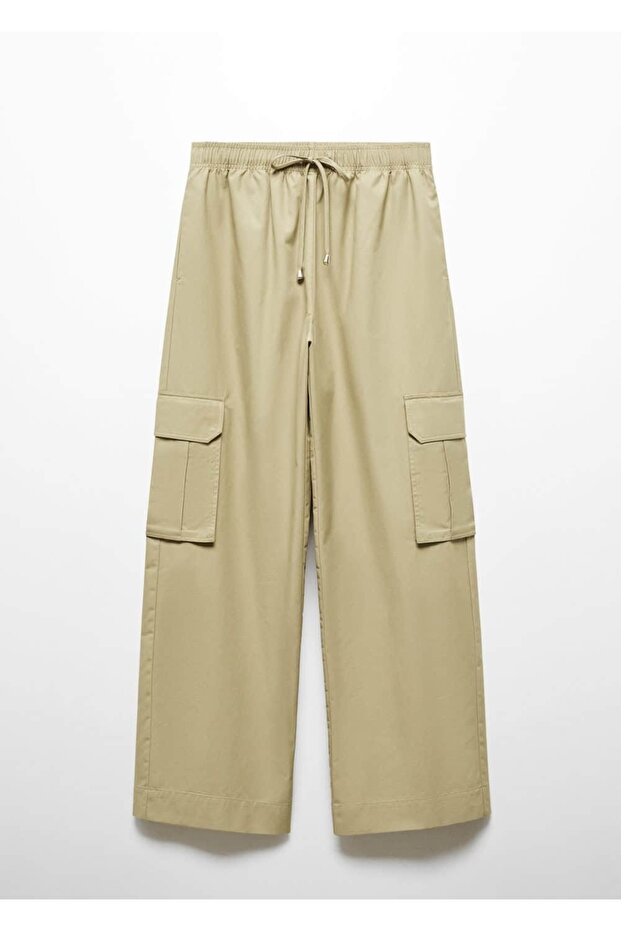 Beli elastik kargo pantolon - 3