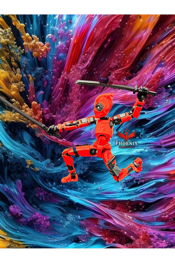 Titan13 Dummy13 Deadpool Tüm Eklemleri Hareketli Figür Robot Oyuncak 1 Adet (13,5Cm) + Silahlar - 2