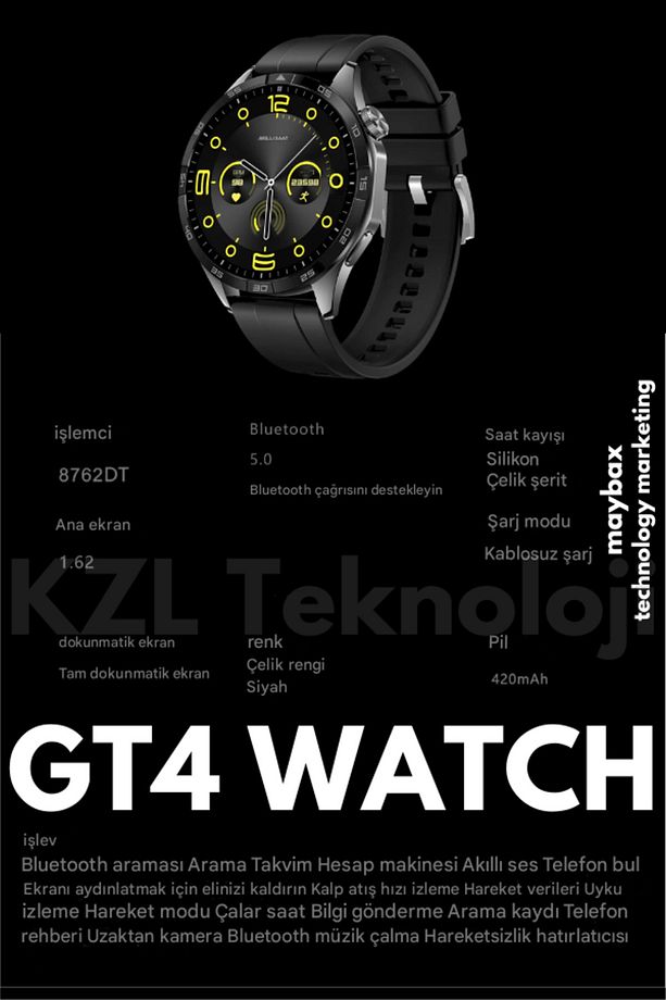 Haino Teko RW-44 GT4 Max Amoled Ekran 3 Kordonlu Akıllı Saat Smart Watch - 9