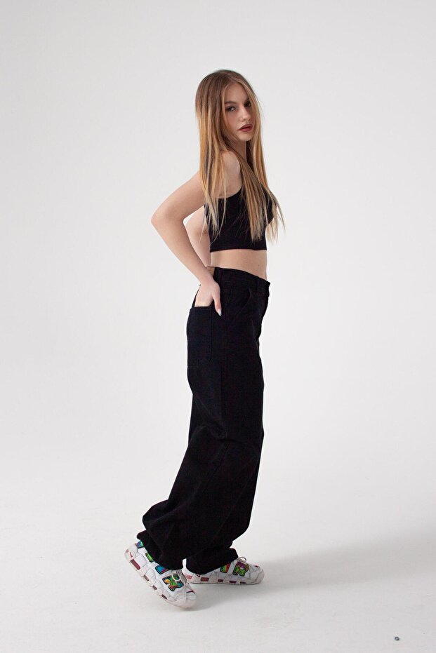 Siyah Skater Jean - 4