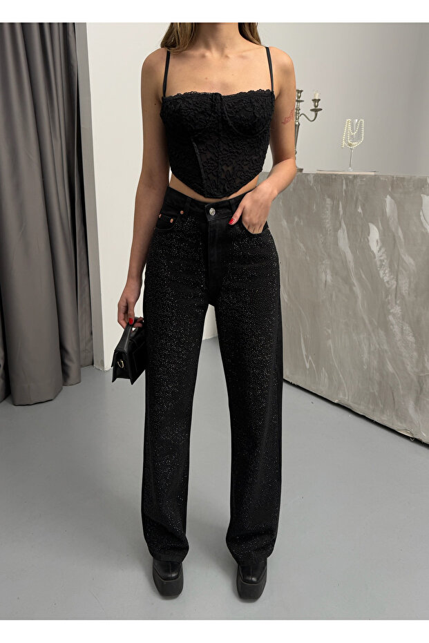 Taşlı pantolon - 4