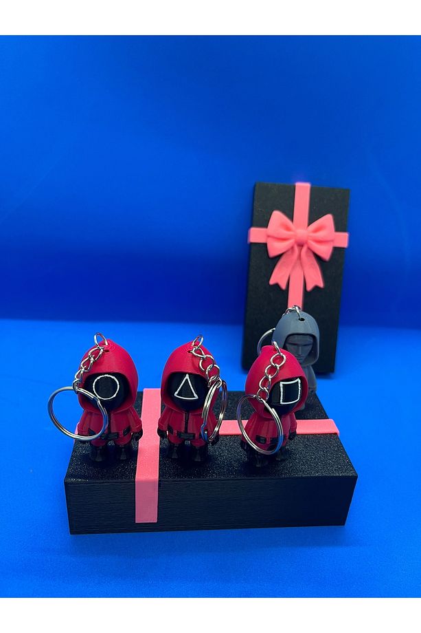 Squid Game Anahtarlık Seti Muhafızlar ve Frontman Kutulu Set - 5