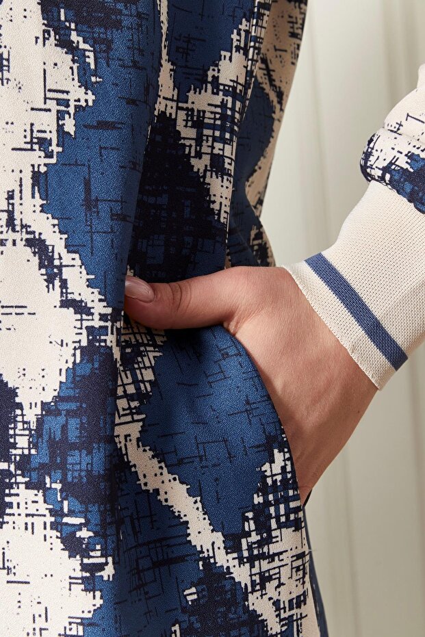 قبعة نسائية كبيرة الحجم منقوشة - 4