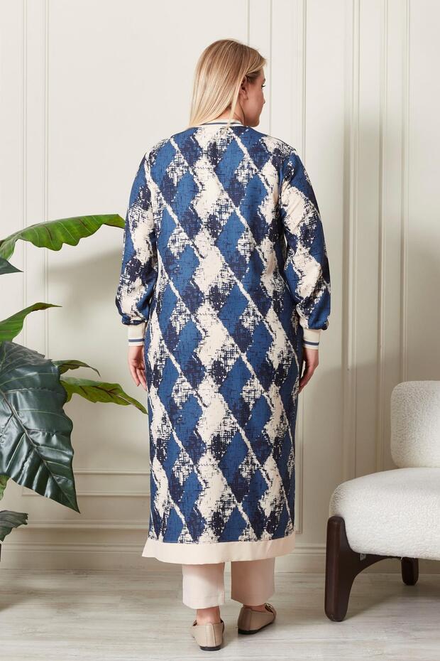 قبعة نسائية كبيرة الحجم منقوشة - 8