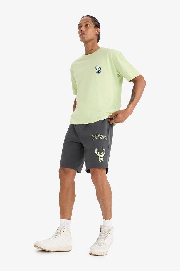 DeFactoFit NBA Milwaukee Bucks Standart Fit Kısa Paça Şort E0211AX25SP - 2
