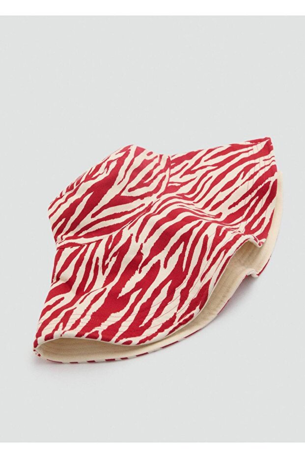 قبعة دلو منقوشة على شكل حمار وحشي مزدوجة الجوانب - 5