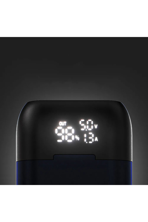 Battery Charger & Powerbank With Digital Display - Grey
