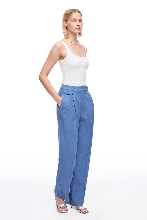 Mavi Torp Regular Fit Yüksek Bel Pantolon - 3