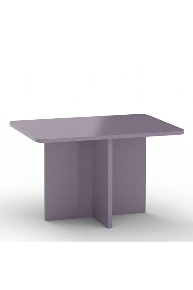 Modern Ergonomic Child Desk for Kids, 80x50cm, Round Edges Ideal for Toddlers-Purple
