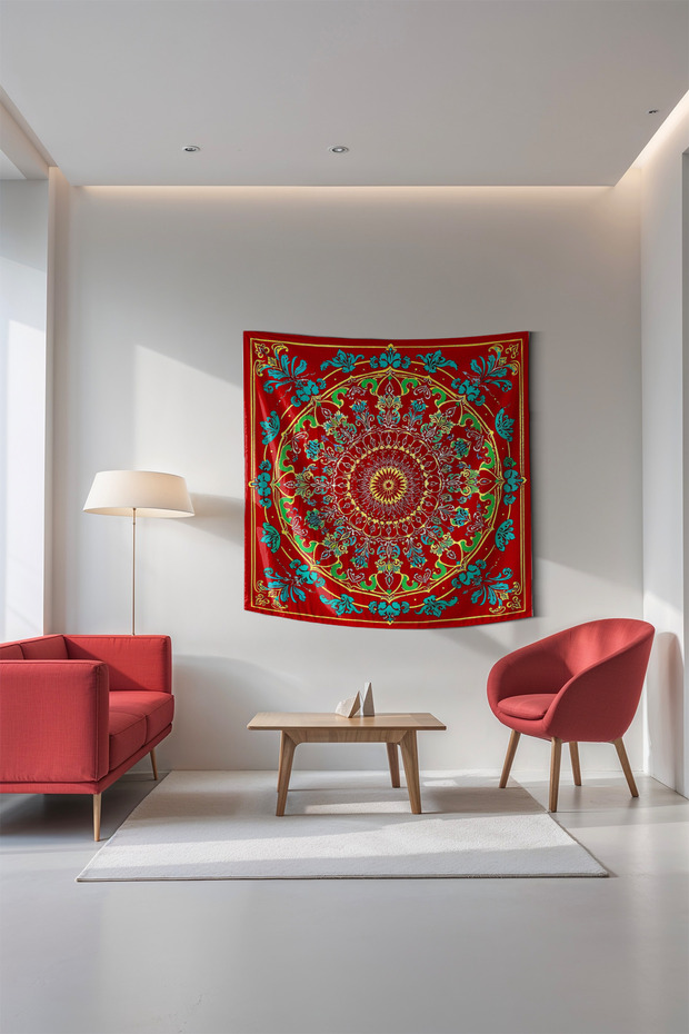 PURE MANDALA DUVAR HALISI DUVAR ÖRTÜSÜ TAPESTRY - 2