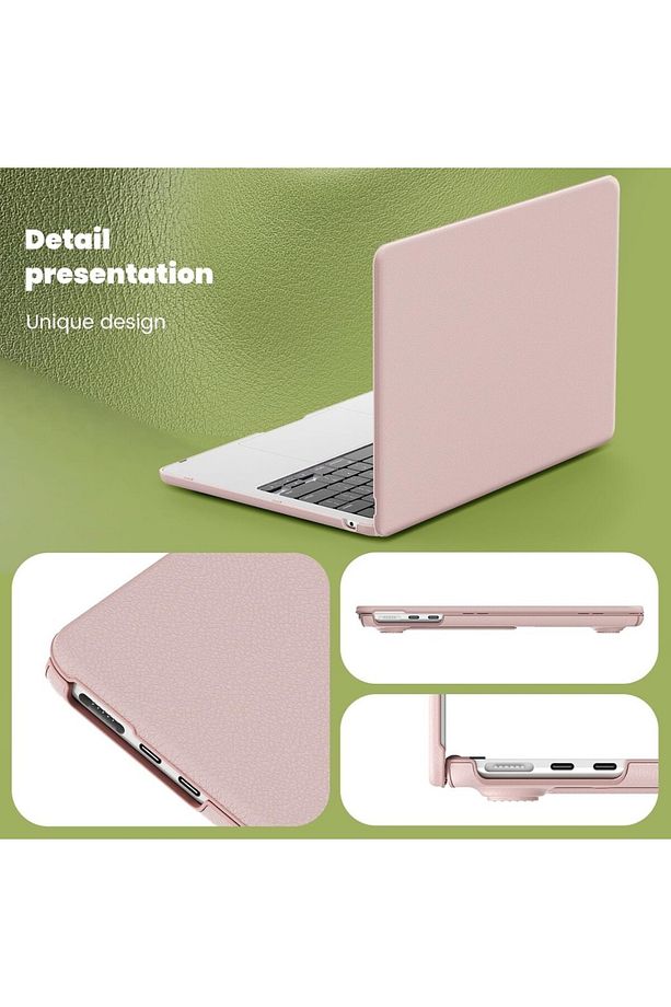 Apple Macbook Pro 14inç M3/m4/max A3112 A3185 A3401 A2918 A1992 Uyumlu Kılıf Synthetic Ipeksi Deri - 6
